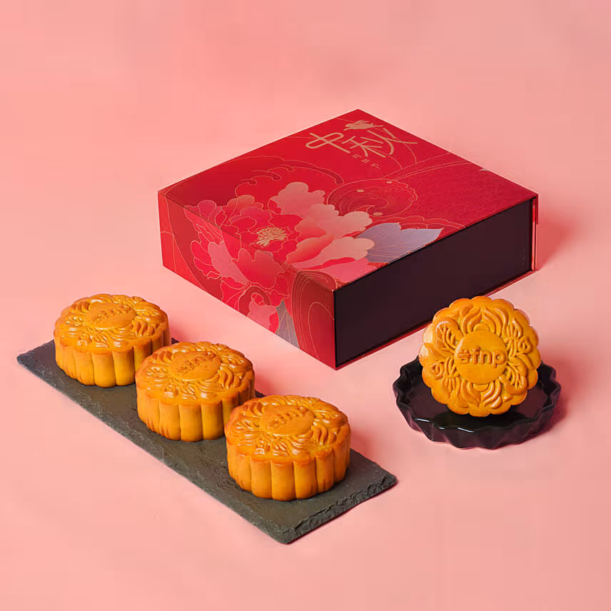 FNP White Lotus Double Yolk Mooncakes