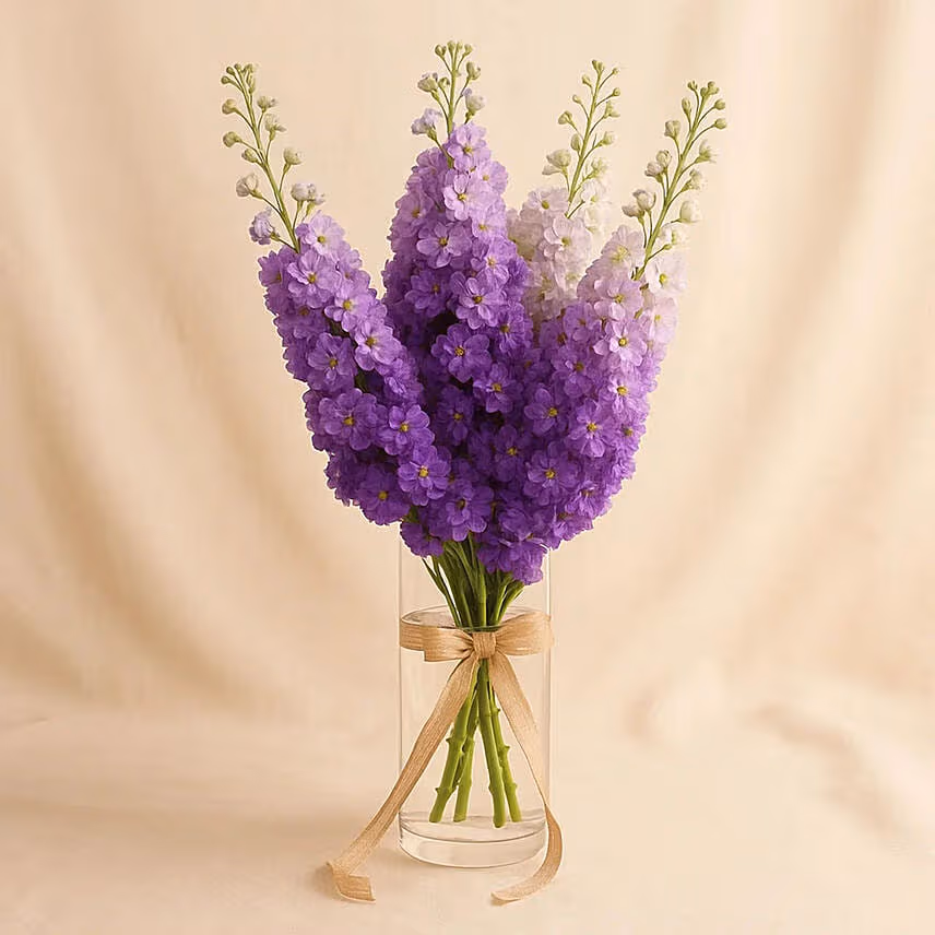 Captivating Delphinium Flower Vase Arrangement