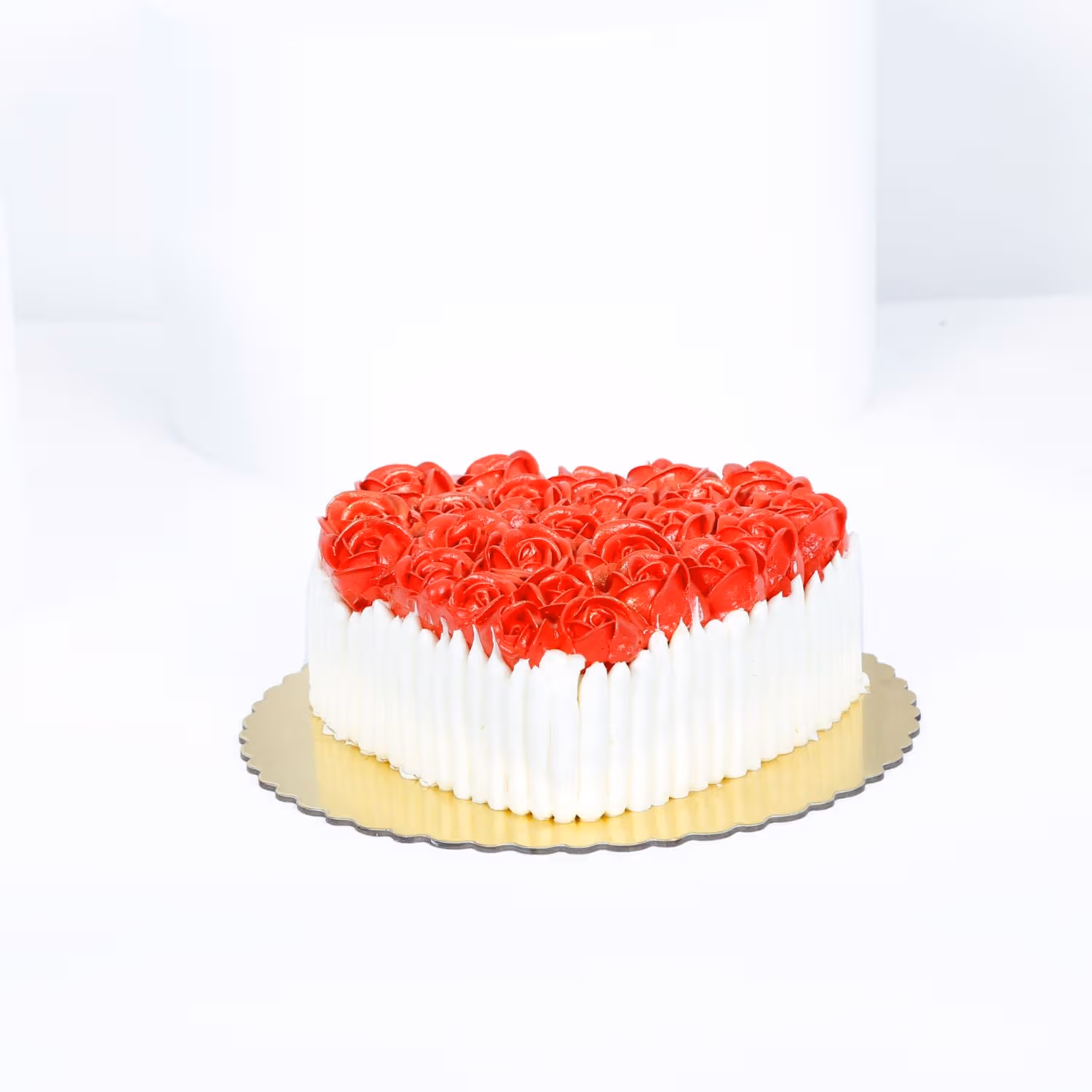 Delightful Heart-Shaped Chocolate Rose Cake - One Kg
