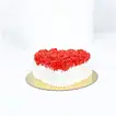 Delightful Heart-Shaped Chocolate Rose Cake - Half Kg