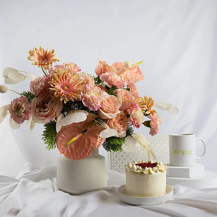 Flowers Grace with Cake
