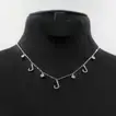 Elegant Sterling Silver Necklace with Arabic Letter 'L' Design