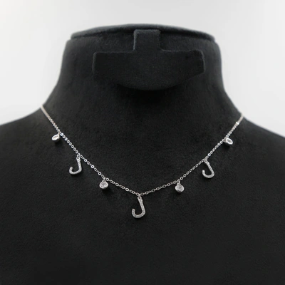 Elegant Sterling Silver Necklace with Arabic Letter 'L' Design