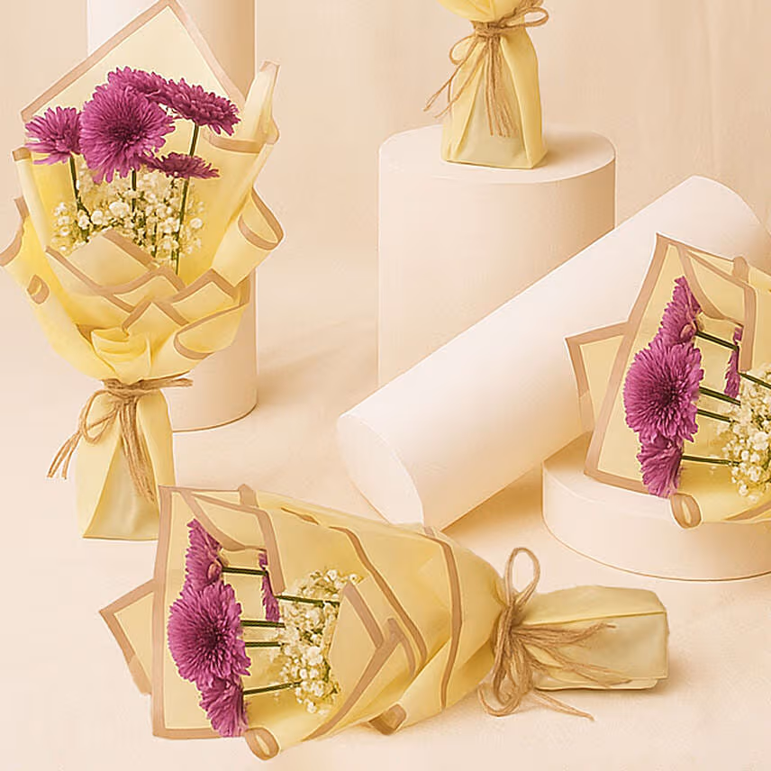 Chrysanthemum Bouquet Set of 5 For Teacher