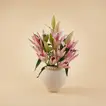 Elegant Pink Lily in Premium Ceramic Vase - Arrangement