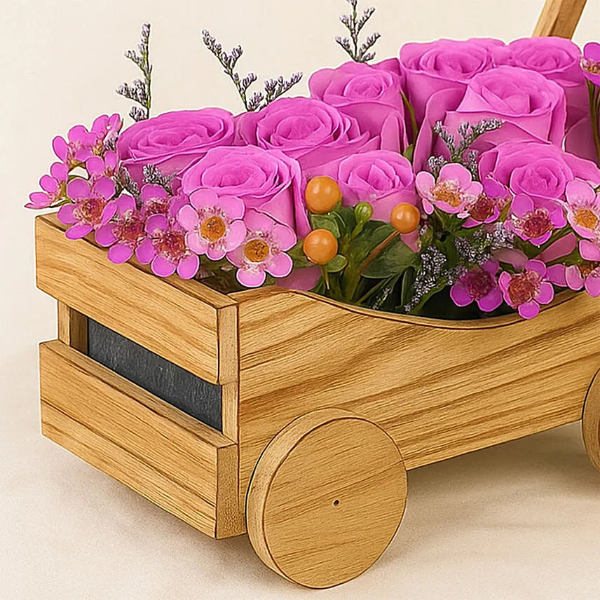 Elegant Purple Roses Arrangement