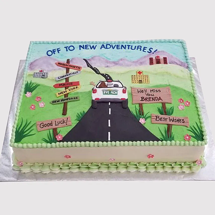 Off To Adventures Truffle Cake