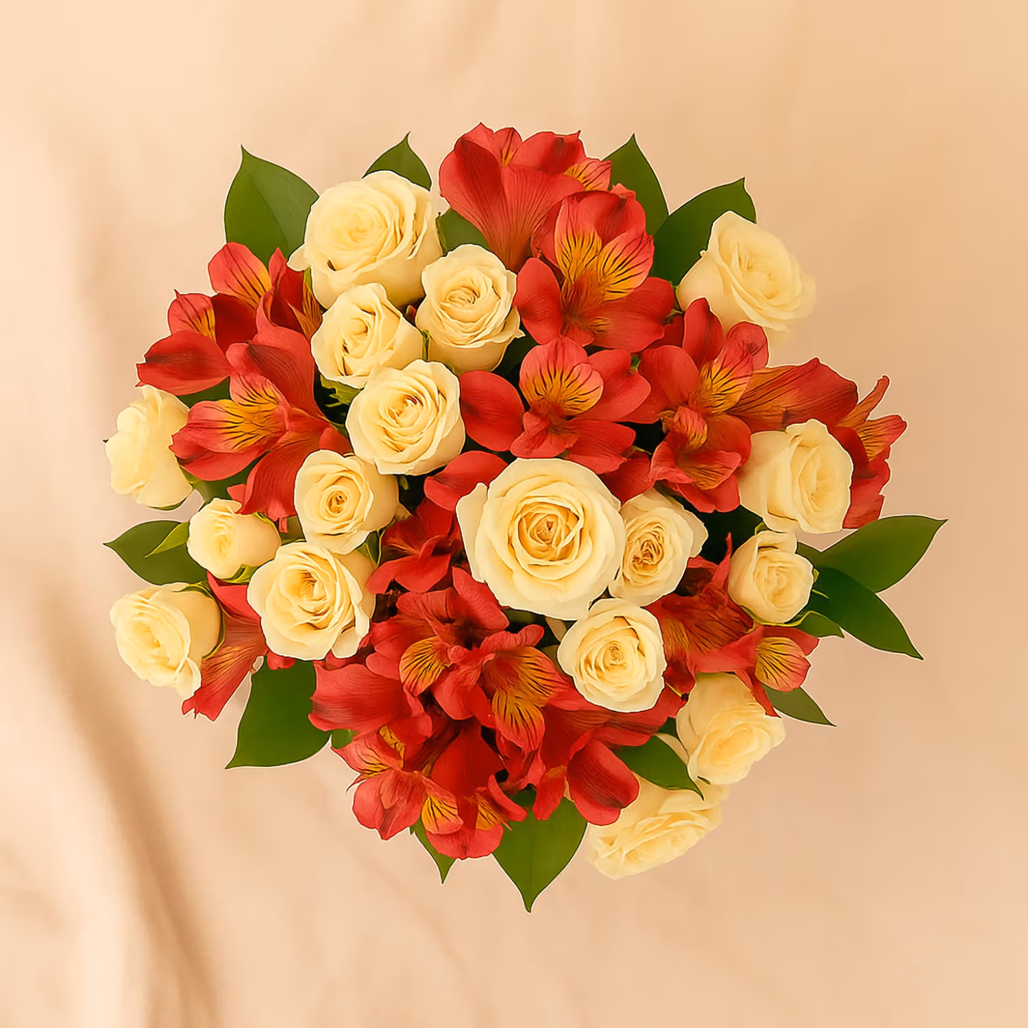 Elegant Baby Rose And Alstroemeria Vase Arrangement