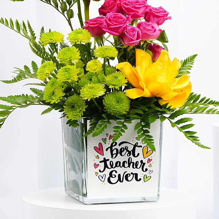 Flowers Arrangement For Teacher