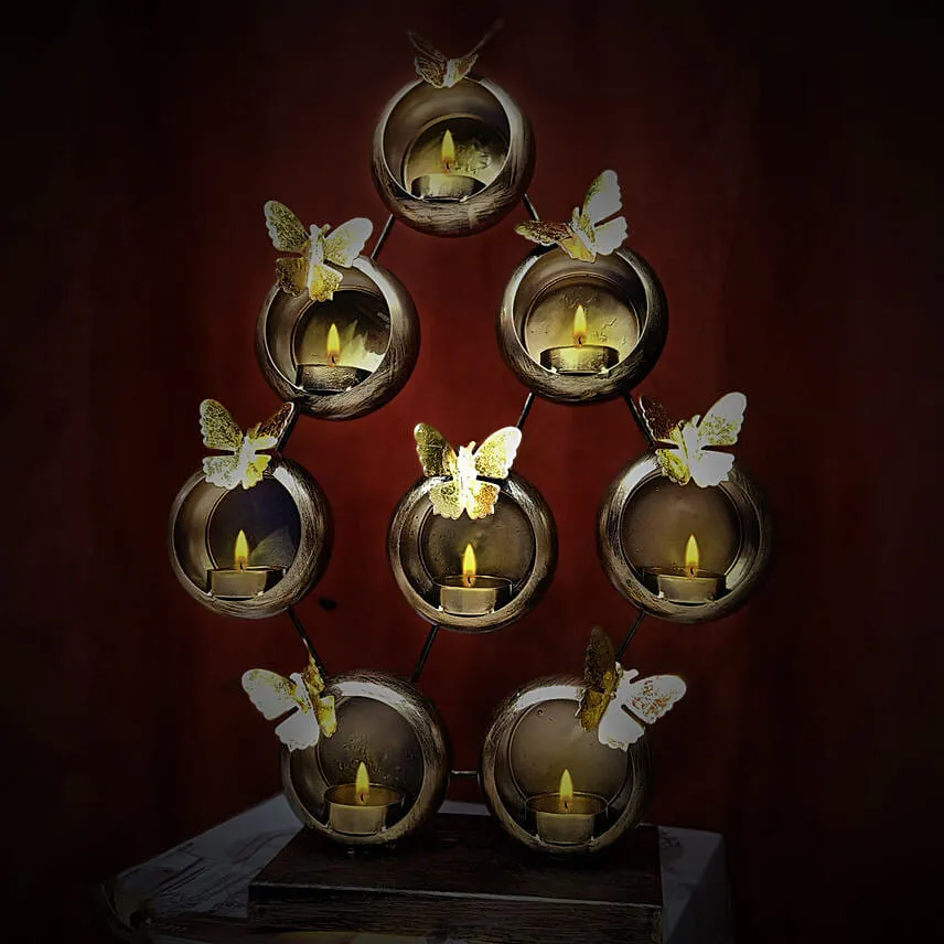 Antique Butterfly Candle Stand
