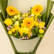 Graduation Shiny Yellow Rose Bouquet