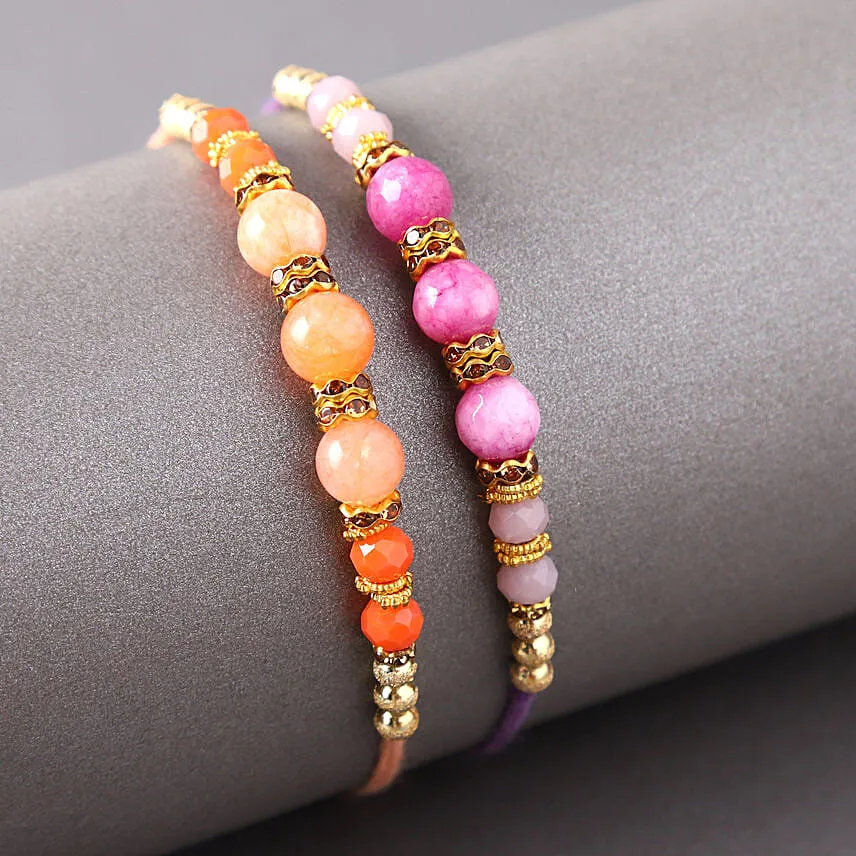 Sneh Peachy Rakhi Set & Cashews
