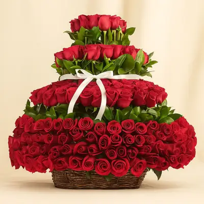 Basket of 400 Roses Glory