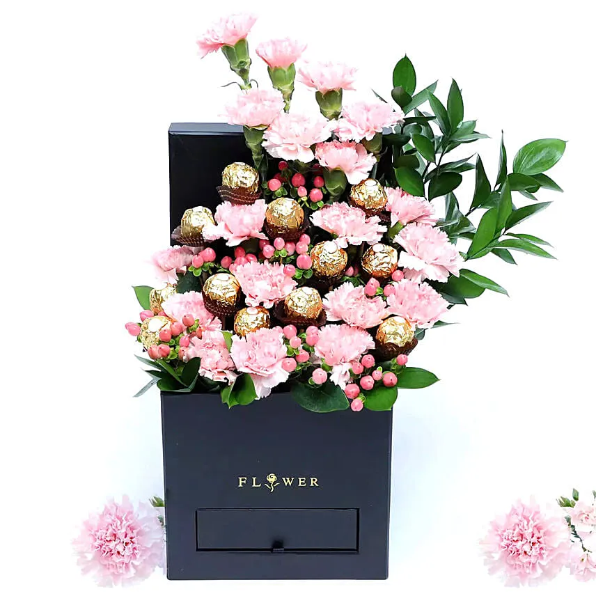 Affairs Of Hearts Arrangement With Birthday Chocolate