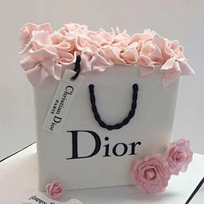 Elegant Dior Designer Cake - Perfect for Celebrations