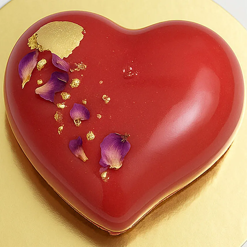 Valentine Chocolate Heart Shape Mousse Cake 4 Inches
