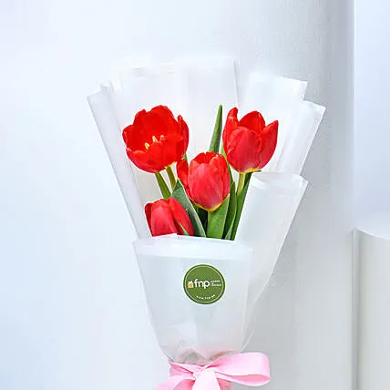 Tulip Bouquet with Primium Chocolate Box
