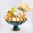 Elegant Umrah Gift: Floral Arrangement with Gourmet Chocolates