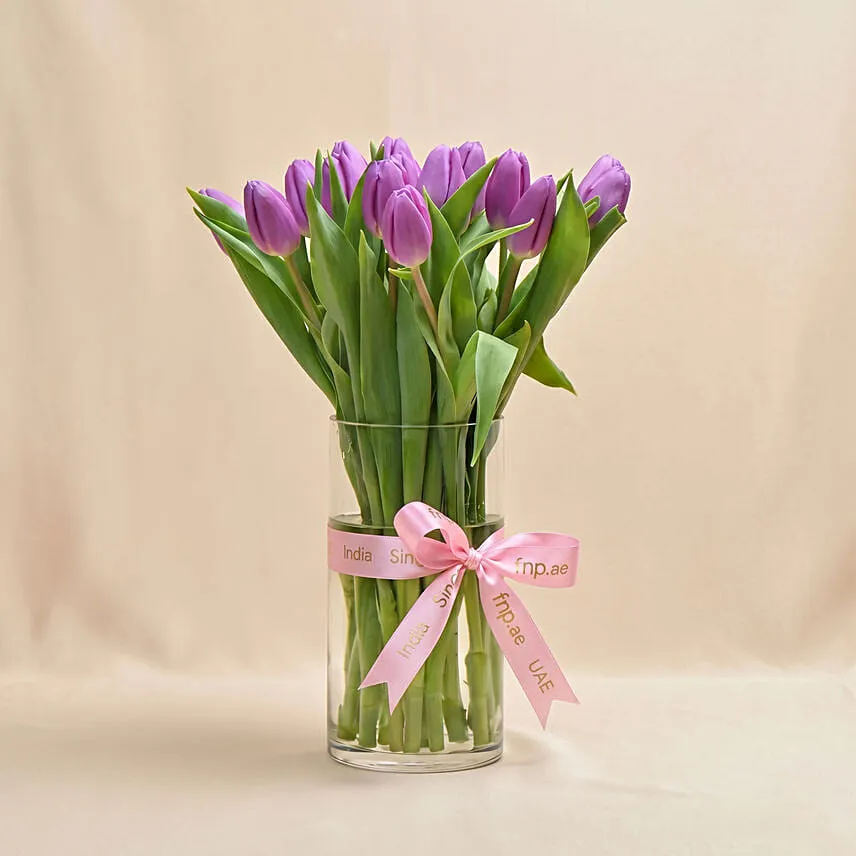 Purple Tulip Arrangement