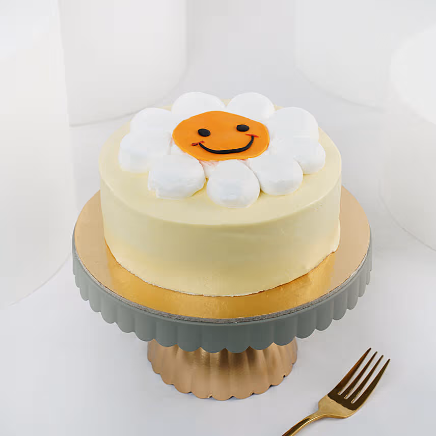 Smiley Cake Cookies and Cream 8 Inches