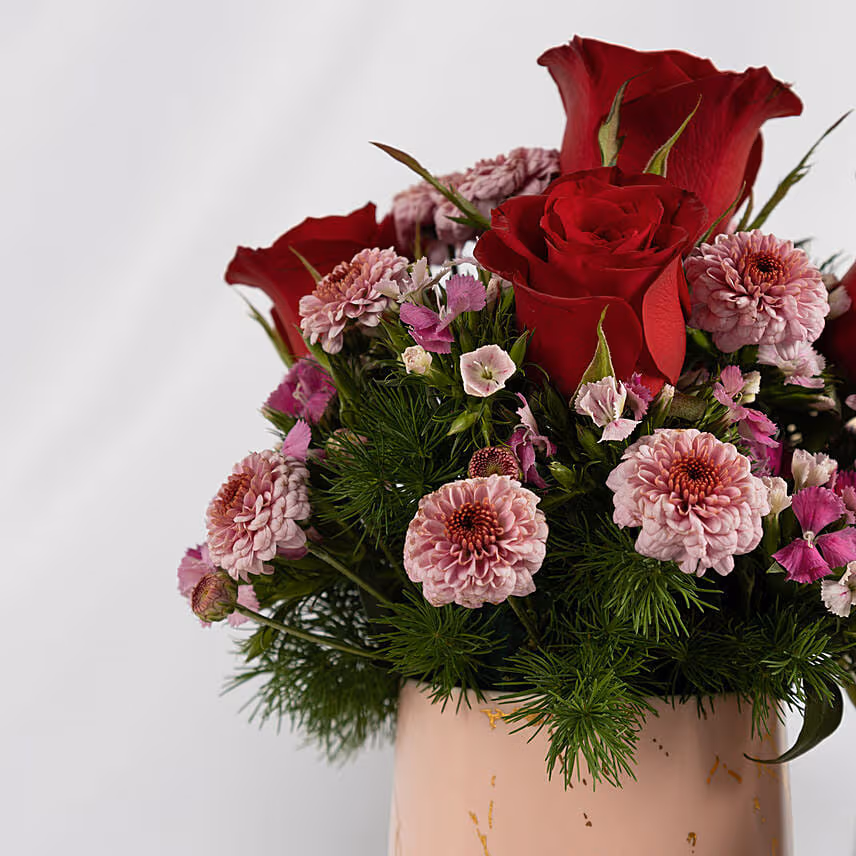 Heartfelt Floral Wishes with Teddy