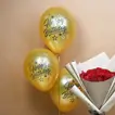 مفاجأة عيد ميلاد أنيقة مع ورود وكعكة وبالونات