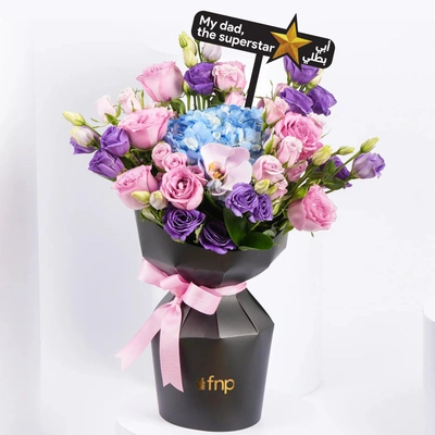 Floral Fusion Bouquet for Father's Day - A Vibrant Celebration of Love