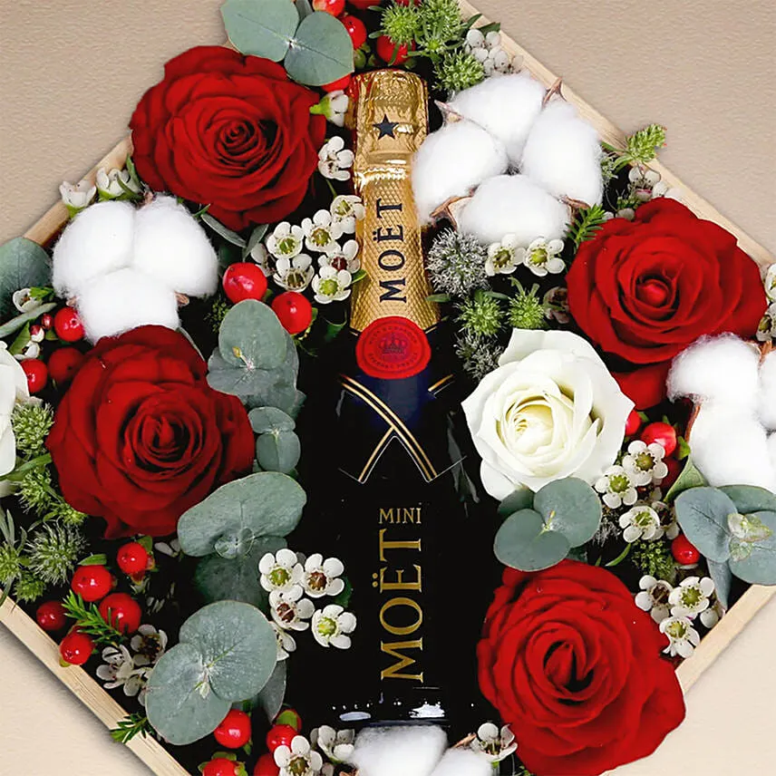 Moet and Christmas Flowers Bed