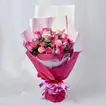Attractive Mixed Roses Wrapped Bouquet