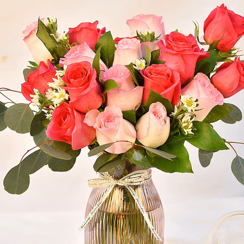 Valentine Wish Flowers in Vase