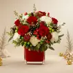 Xmas Red Floral Vase