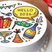 Festive New Year Chocolate Photo Cake - Celebrate 2026