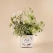 Eid Mubarak White & Green Floral Vase