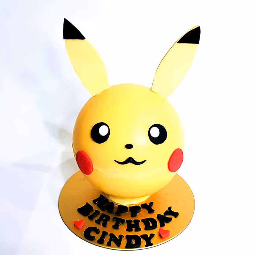 Pikachu Shaped Vanilla Pinata Cake