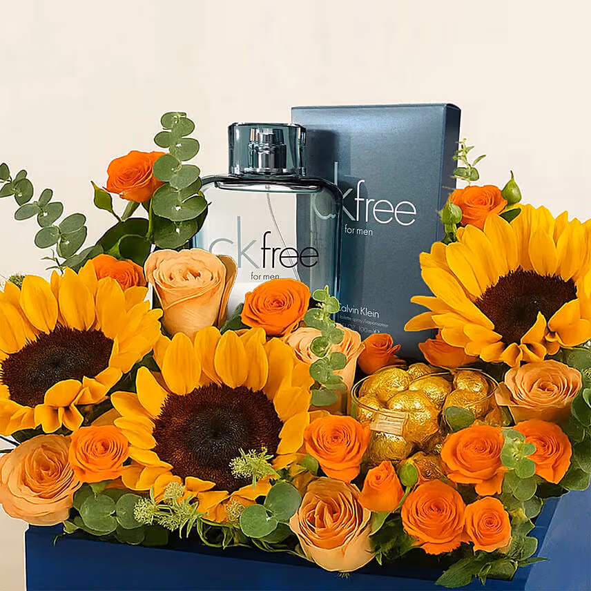 CK Free Perfume with Flowers & Chocolates