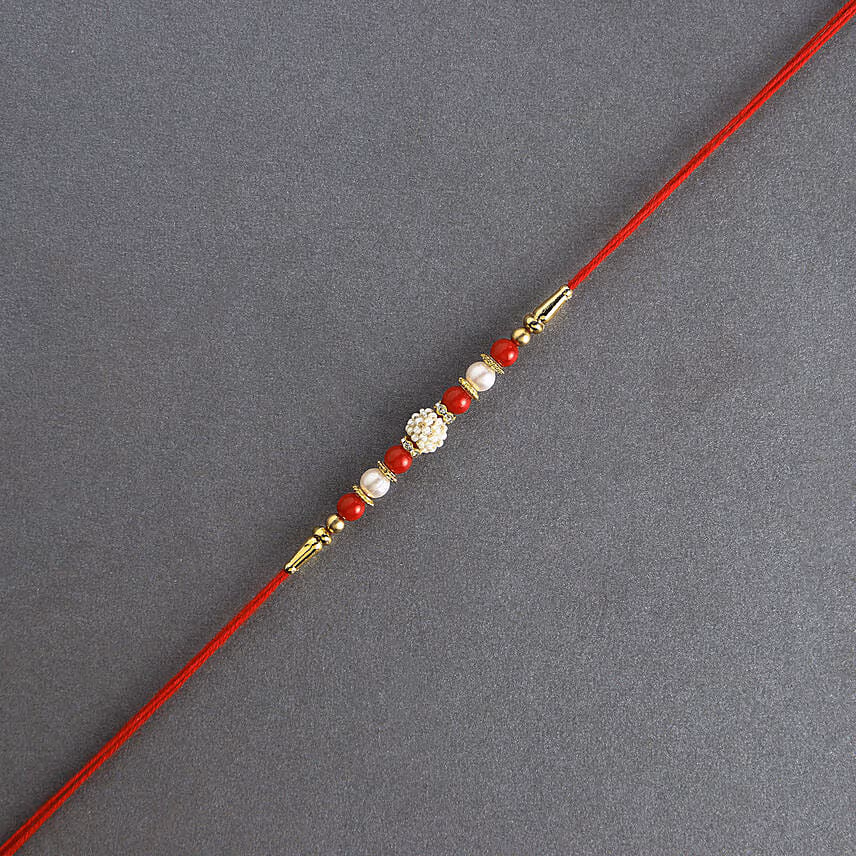 Luminescent Luster Pearl Rakhi