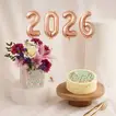 Happy New Year Flower Vase