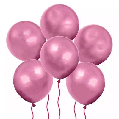 Vibrant Pink Helium Balloons - Set of 6 for Celebrations