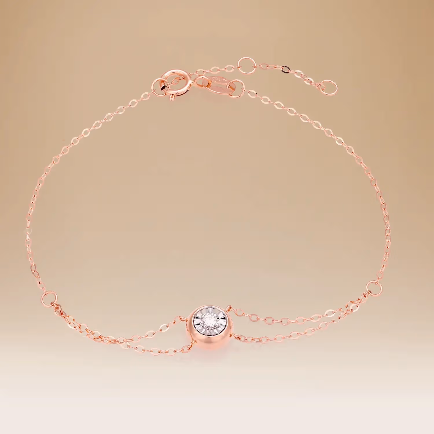 Omnia Radiance 18K Rose Gold & Diamond Bracelet