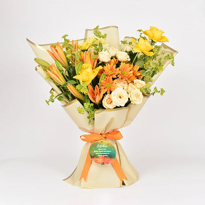 Octuber Birthday Flower Bouquet