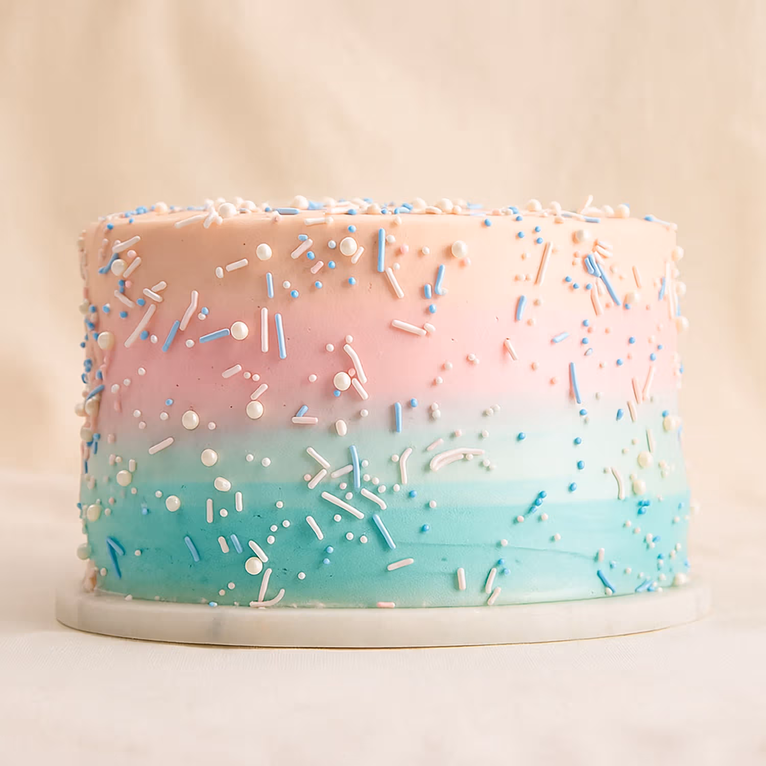 Blue Theme Gender Reveal Cake - 1 Kg