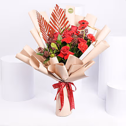 Me You & Love Bouquet - Stunning Red Floral Arrangement