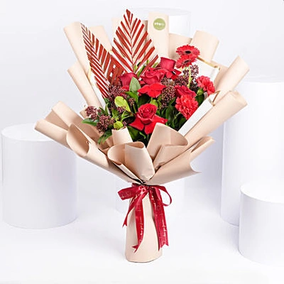 Me You & Love Bouquet - Stunning Red Floral Arrangement