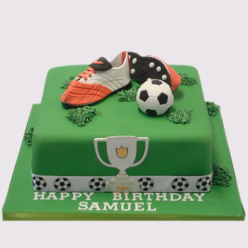 Football Cup Vanilla Cake