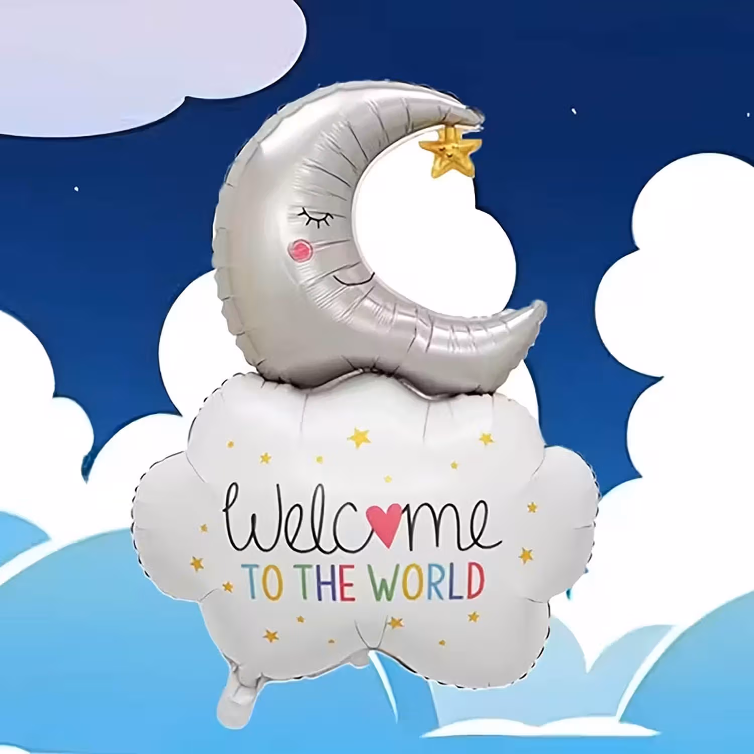 بالون تهنئه مولود غيمة وهلال