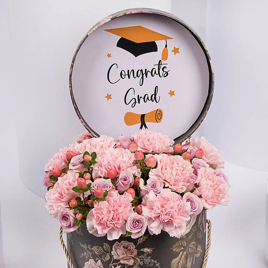 Lovely Pink Carnations Flowers For Graduation Day