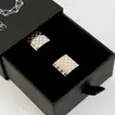 Luxurious Signature Jewelry Checkered Cufflinks for Men