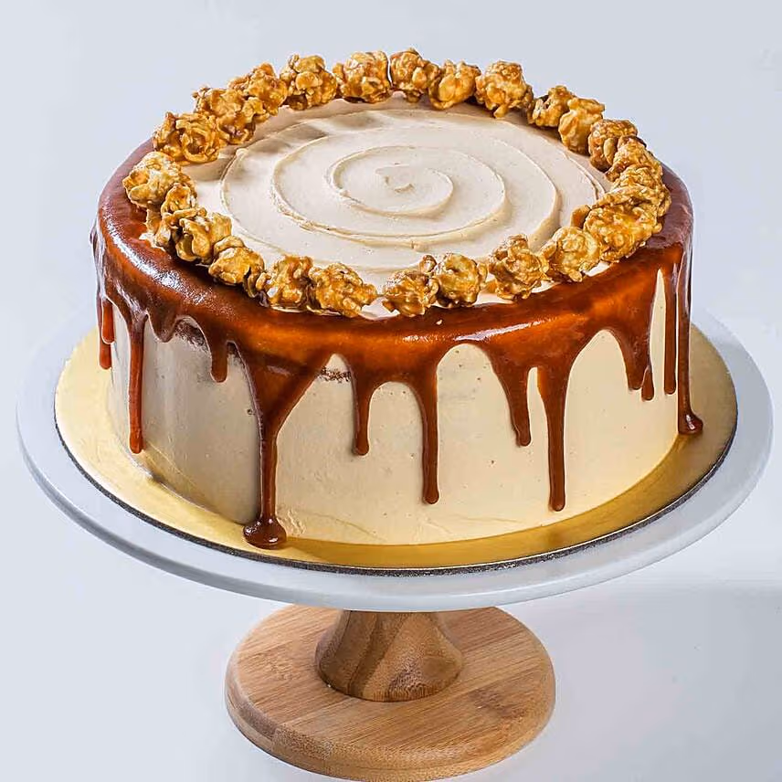 Salted Caramel Popcorn Cake 8 inches