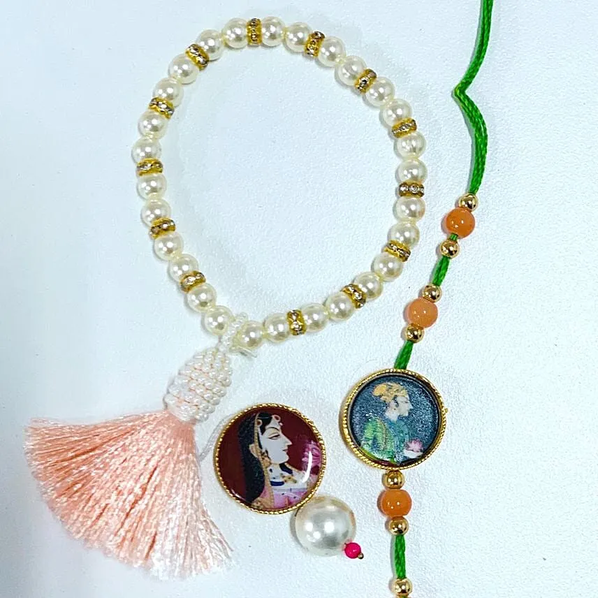 Pearly Designer Lumba Rakhi Set