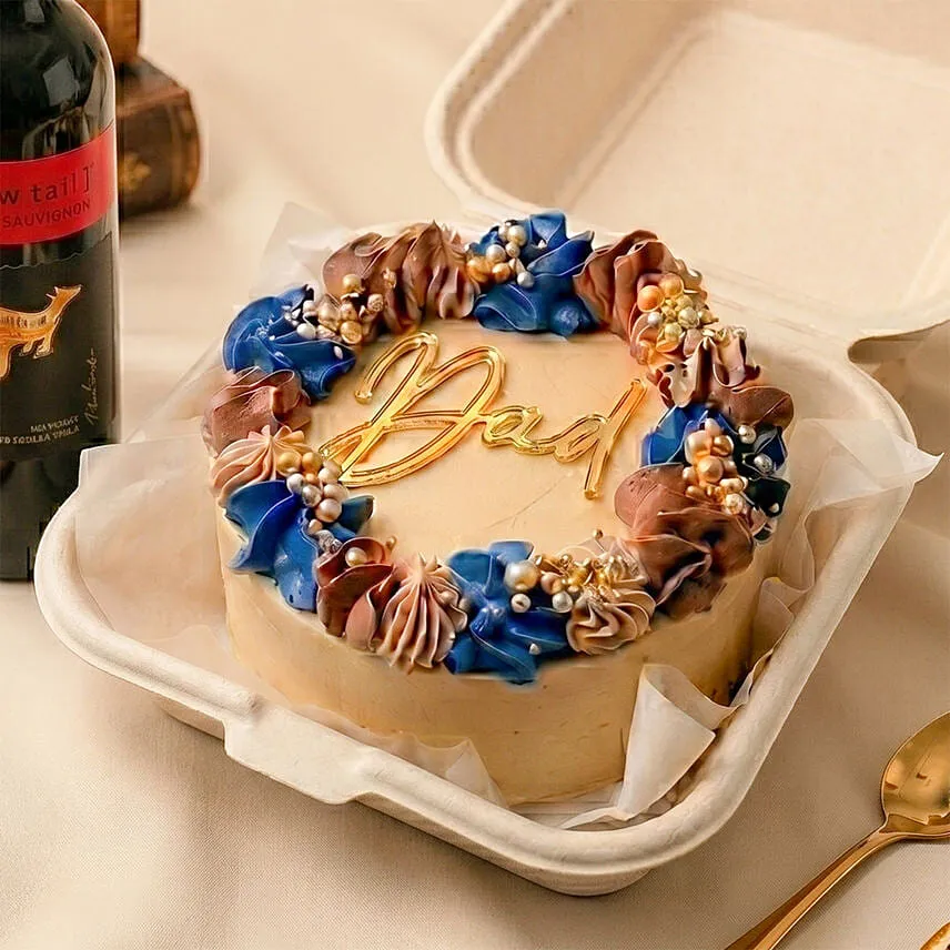 Yellow Tail Wine & Father's Day Bento Cake Set